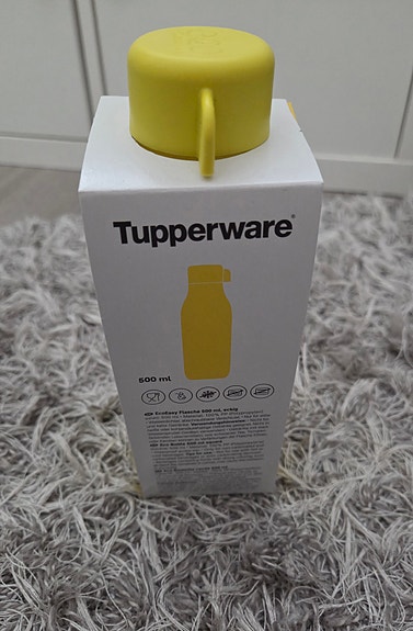 Tupperware juomapullo 5dl keltainen