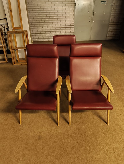 Vintage kerni nojatuolit 3 kpl