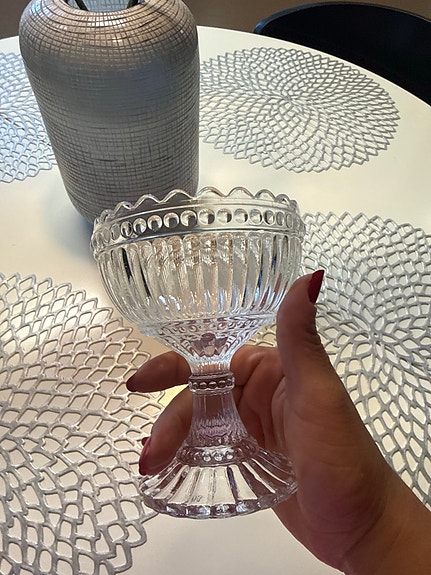 Iittala lasinen jälkiruokamalja