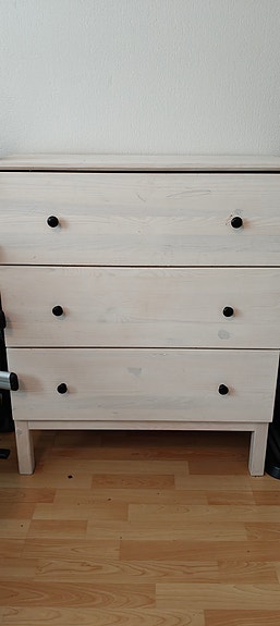 IKEA lipasto 3 laatikkoa vaalea puu