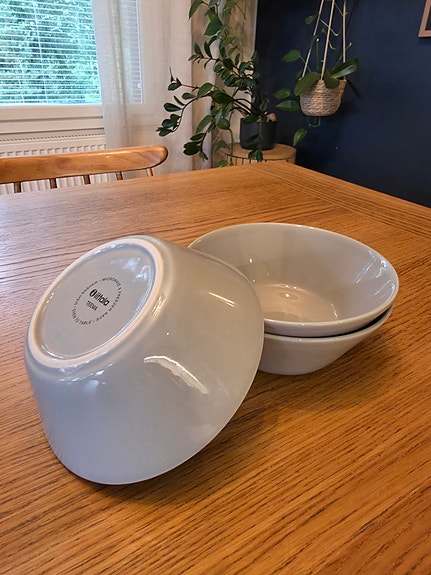 3 kpl kulhoja, halk. 15 cm (Iittala Teema), väri helmenharmaa