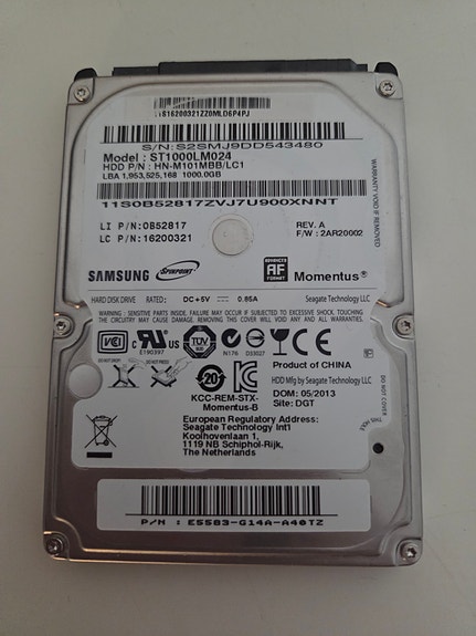 Samsung 1TB 2,5" 5400rpm sata kovalevy