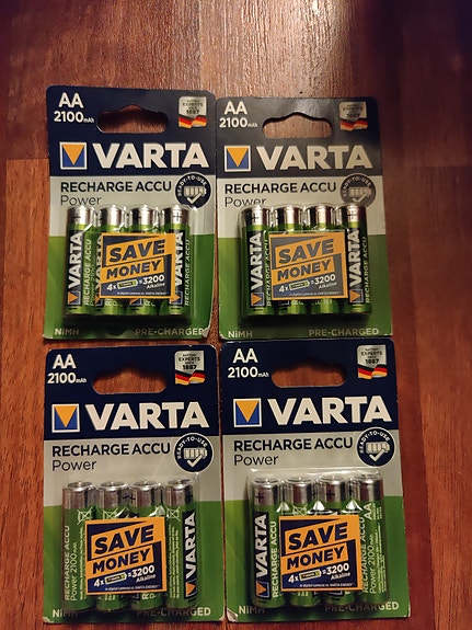 Varta AA 2100mah akku patterit 4pkt