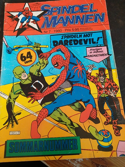 Marvel Spindelmannen sarjakuvalehti nro 7/1980