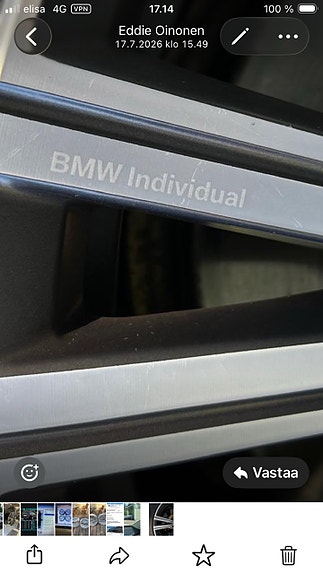 Bmw 5x112 8/8puolix19 orginaali vanteet