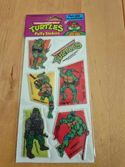 Teenage Mutant Ninja Turtles Puffy Stickers 1988 No. 837