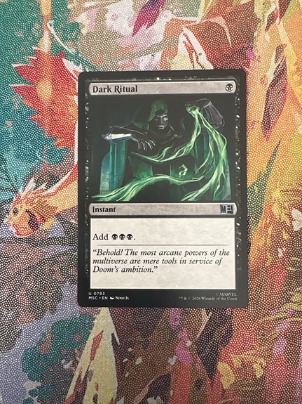 Magic the Gathering Dark Ritual -kortti MSC EN