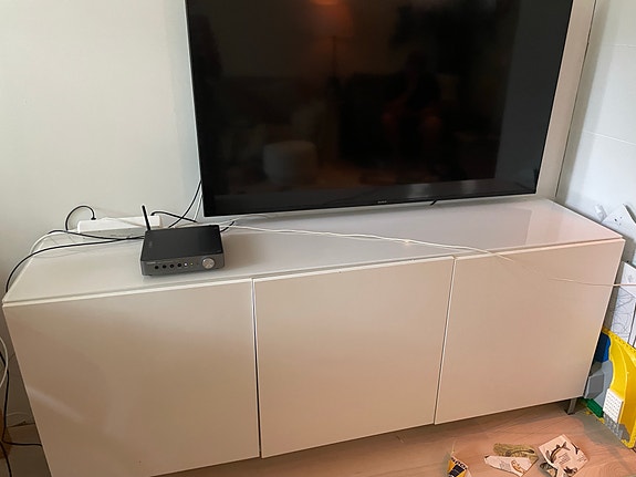 Bestå päällyslevy lasi/valkoinen 180x40cm