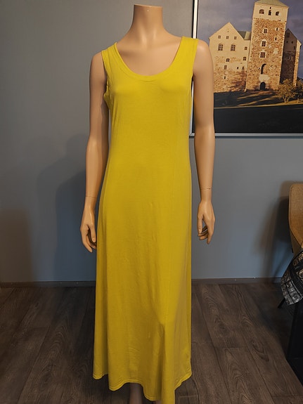 Marimekko keltainen  trikoomekko S/M