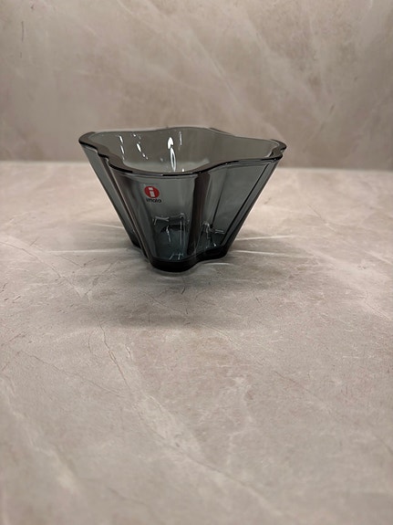 Iittala lasikulho harmaa