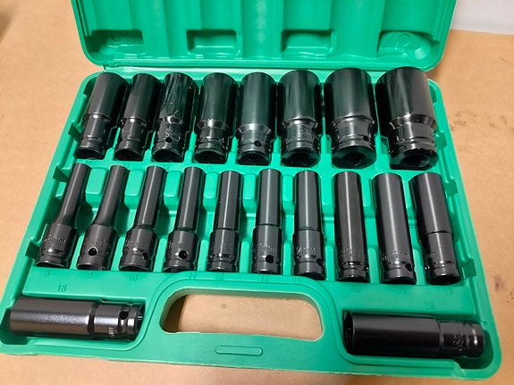 1/2" pitkät hylsyt 20kpl hylsysarja