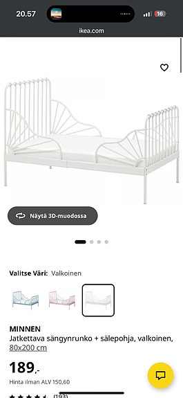 Ikea Minnen sänky