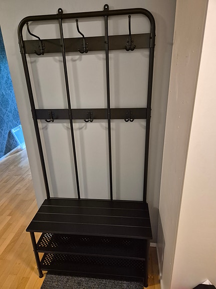 Ikea Nipåsen kenkäteline-naulakko-penkki