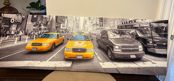 New York 3D -seinätaulu – Ford Crown Victoria 30 × 90 cm