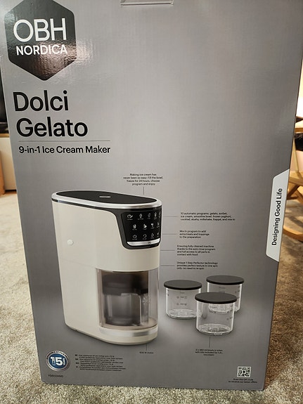 OBH Nordica Dolci gelato 9-in-1 ice cream jäätelökone maker