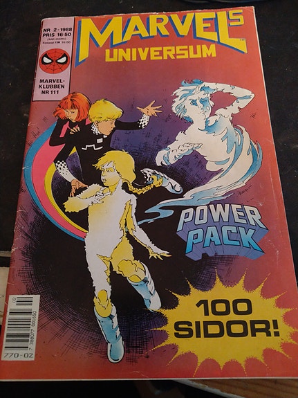 Marvel Universum Power Pack sarjakuvalehti ruotsinkielinen