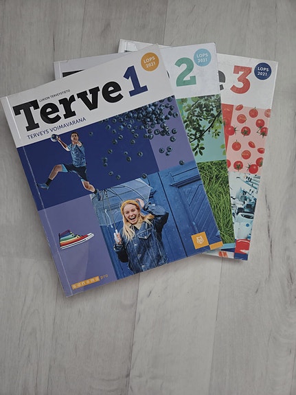Terve 1–3 oppikirjat lääketiede ja terveys