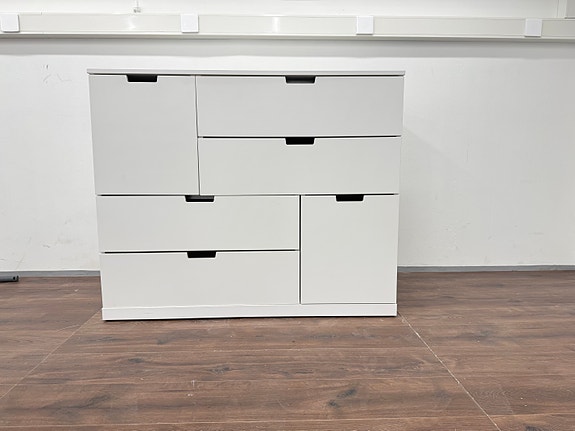 Ikea NORDLI Lipasto, 6 laatikkoa, valkoinen, 120x99 cm