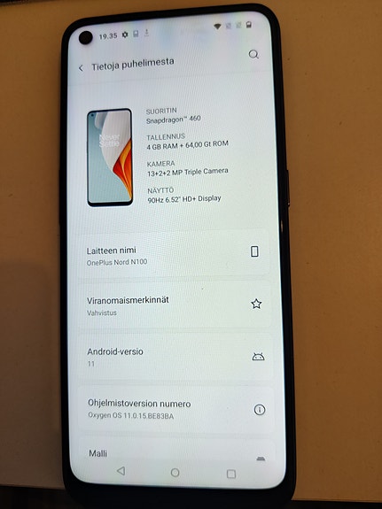 OnePlus Nord 100 . 4+64 GB Android 11.