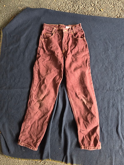 Viininpunaiset vintage Farkut koko 146 unisex