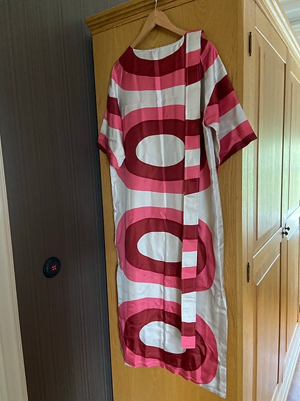 Marimekko silkki juhla-/cocktailmekko M punainen