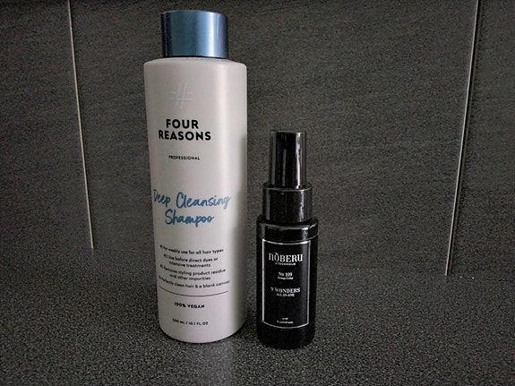 Four Reasons shampoo ja Nõberu föönausvoide