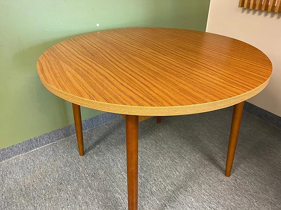 💎Vintage teak jatkettava pyöreä ruokapöytä / kuljetus ok!