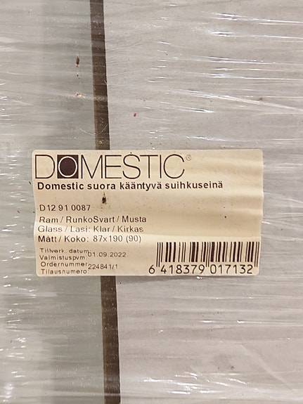 Domestic suihkuseinä kääntyvä.