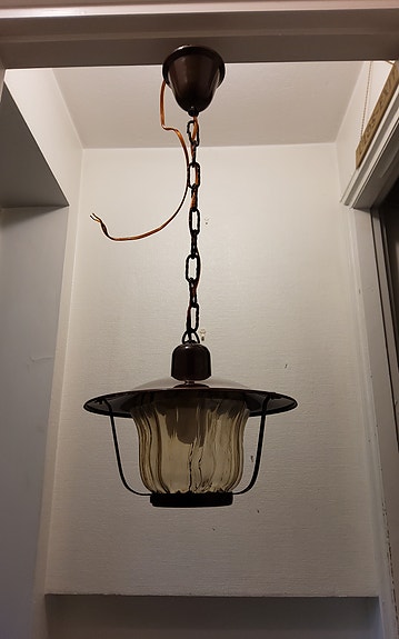 Kattovalaisin ruskea pelti/ lasi halkaisija 28cm