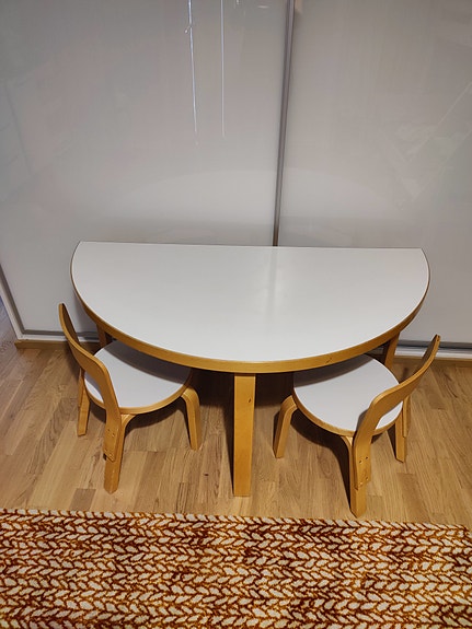 Artek lastensetti pöytä ja tuolit valkoinen koivu