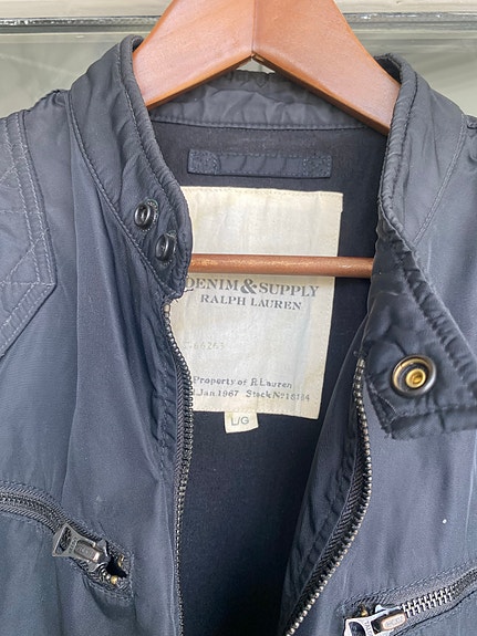 Denim & Supply Ralph Lauren biker-/café racer -takki, poistunut mallisto