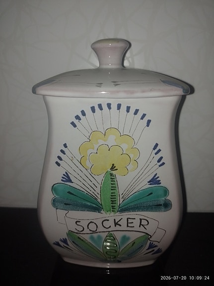 Arabia sokeripurkki kannella