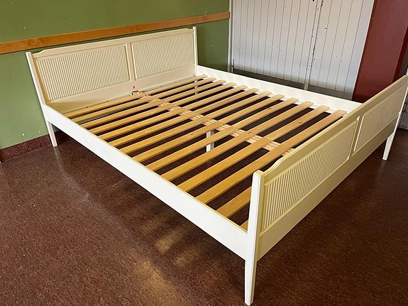 VARATTU 💎 Klassinen valkoinen Asko-parisängyn runko 160 cm sälepohjilla