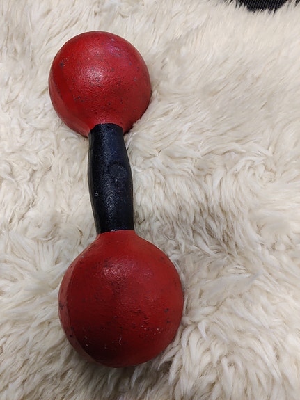 Retro 5kg Punamusta käsipaino
