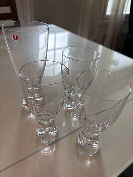 Iittala Tapio lasit olut ja 3x valkoviini