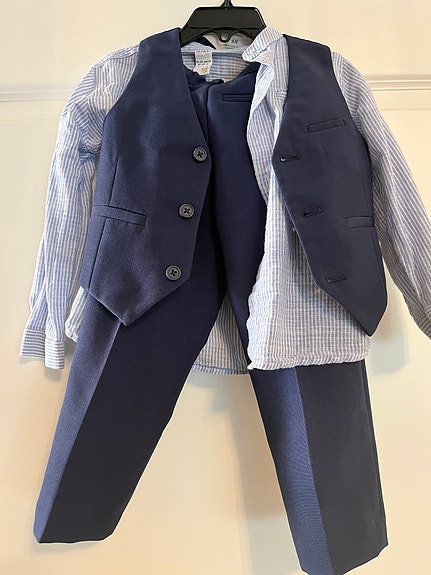 H&M poikien juhlapuku koko 92 sininen