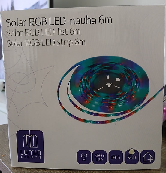 Solar RGB Led-nauha 6m UUSI