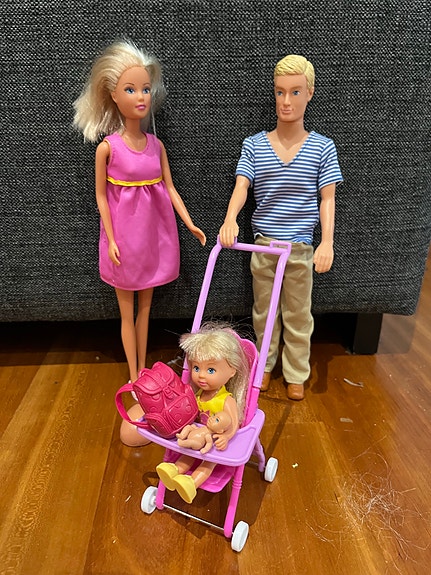 Barbie ja tarvikkeita