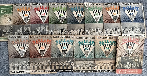 Vanhoja nuottivihkoja -kokoelma mm. Dallape, Malmsten