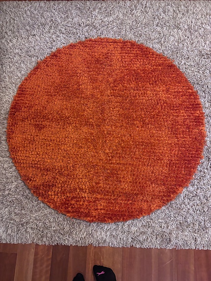 Oranssi pyöreä matto 120 cm