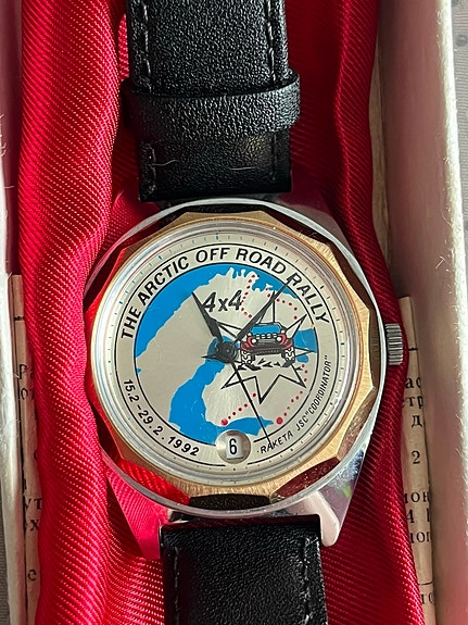 🧭 HARVINAISUUS KERÄILIJÄLLE: Raketa ”The Arctic Off Road Rally 1992 NOS/Full Set