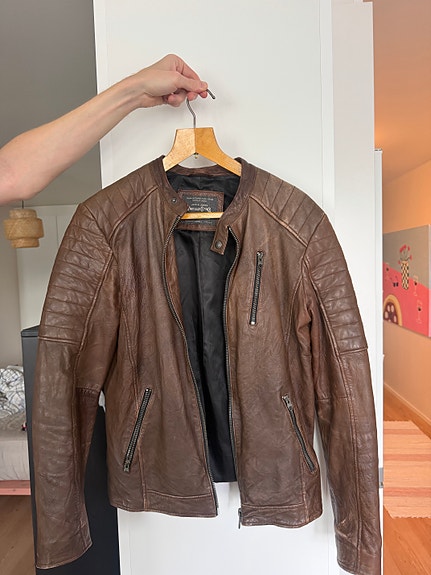 Jack & Jones Vintage Cloth nahkatakki S ruskea