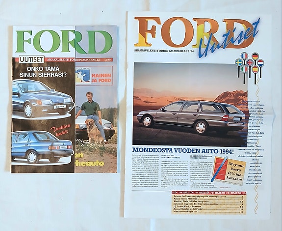 2kpl Ford Uutiset, 3/89 ja 1/94