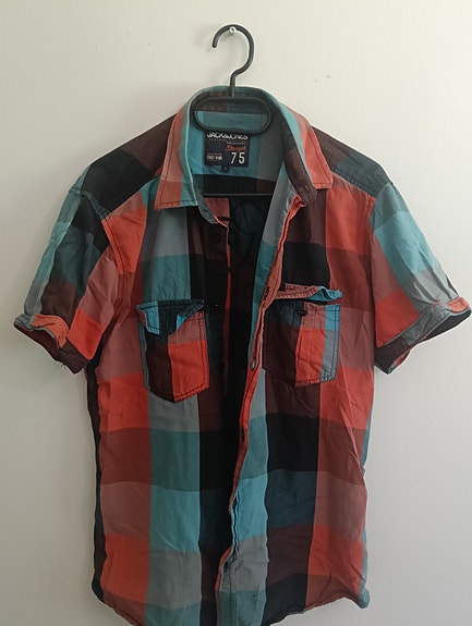 Jack & Jones miesten ruutupaita L kirjava puuvilla