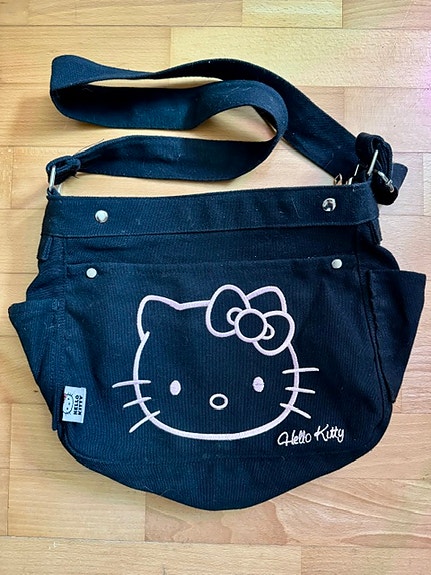 Hello Kitty olkalaukku kangas musta naiset