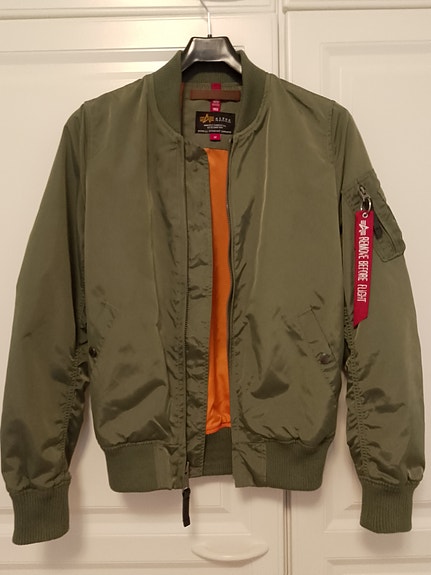 Alpha Industries bomber-takki M vihreä