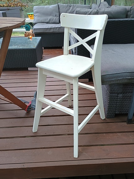 IKEA lasten tuoli valkoinen puinen