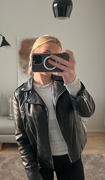 Zara nahkatakki XS musta