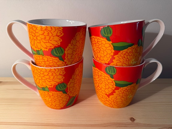 Iittala Marimekko Primavera talviauringon oranssi muki 4kpl