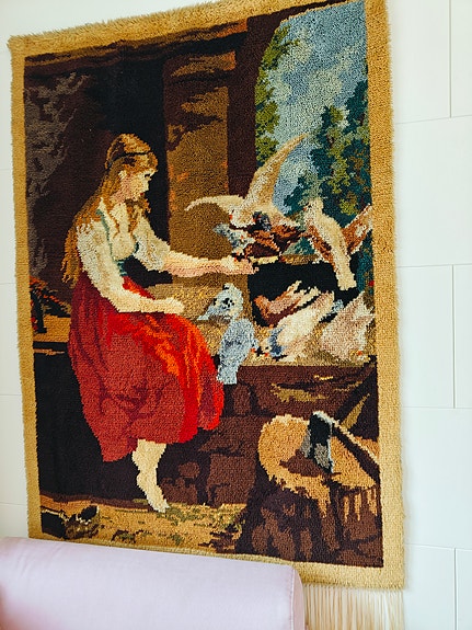 150cm x 94cm Upea Iso Tuhkimo Ryijy